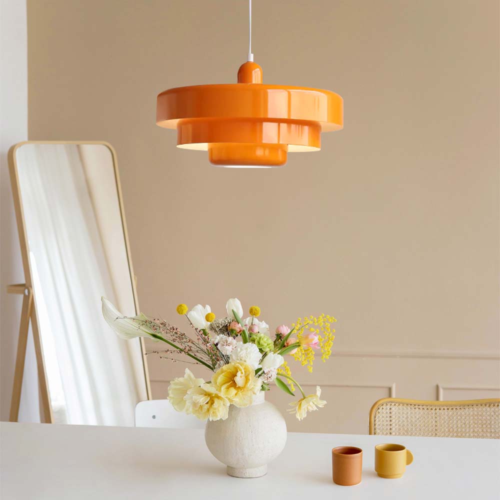 Lampe Suspension Vintage - Design Abat-Jour à 3 Couches