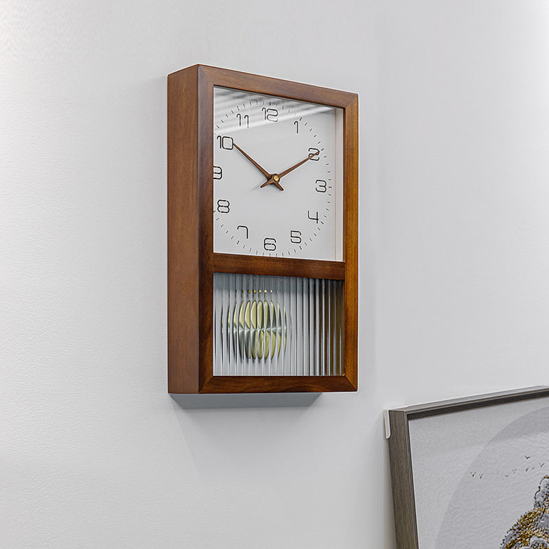 Horloge Murale Rétro Japonaise en Bois Massif