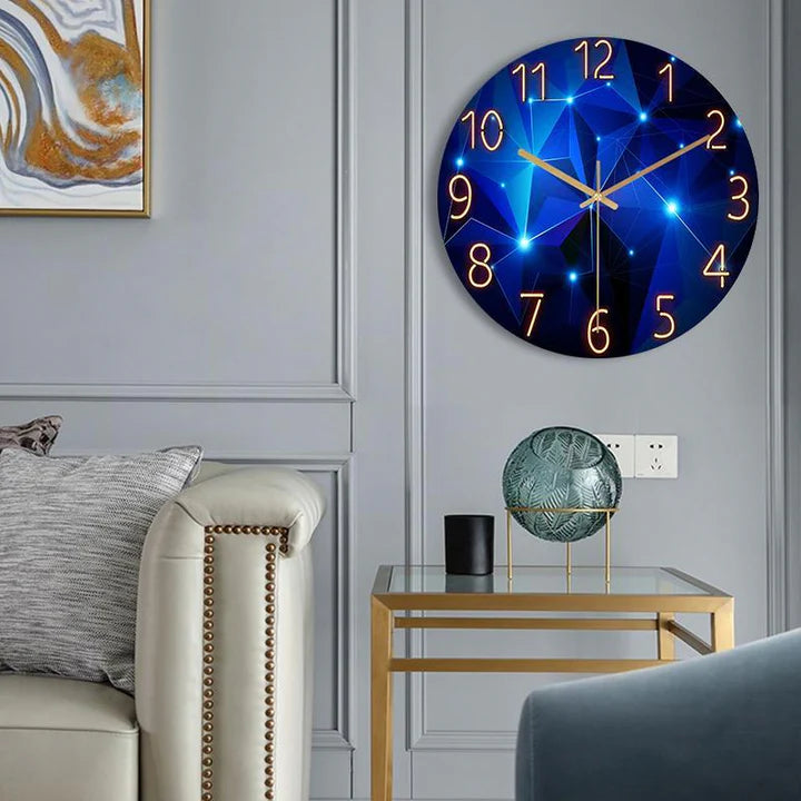 Horloge murale Crystal Bleu
