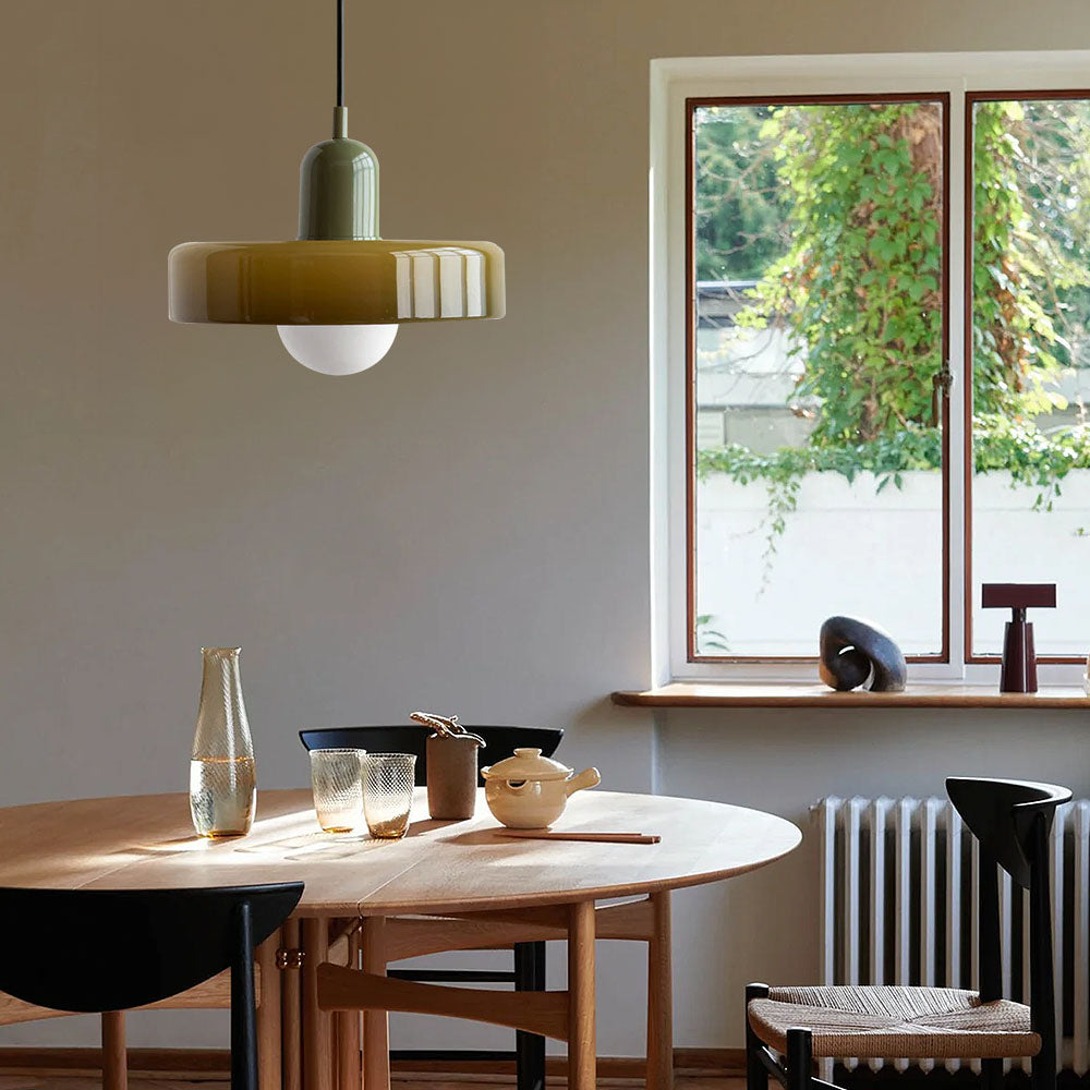 Lampe à suspension en verre Style Bauhaus Colorée
