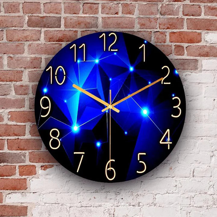 Horloge murale Crystal Bleu