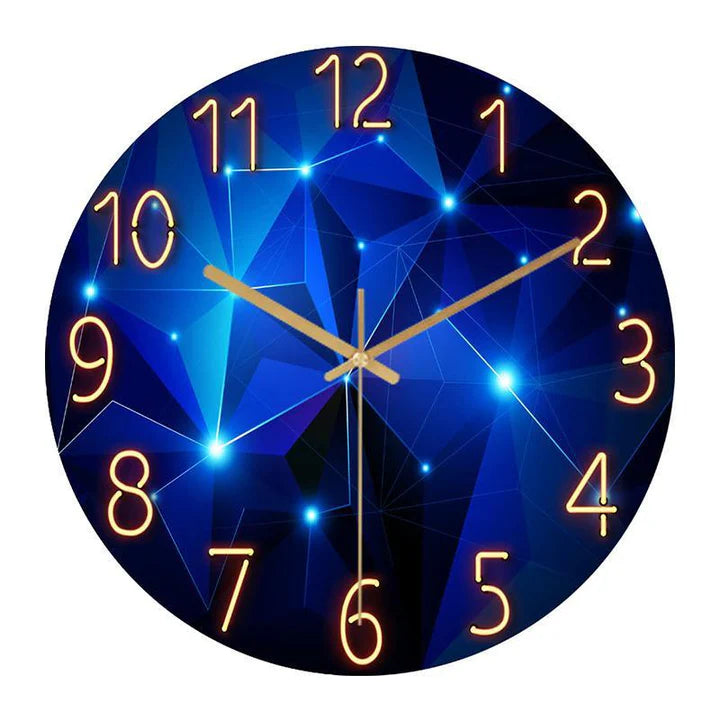 Horloge murale Crystal Bleu