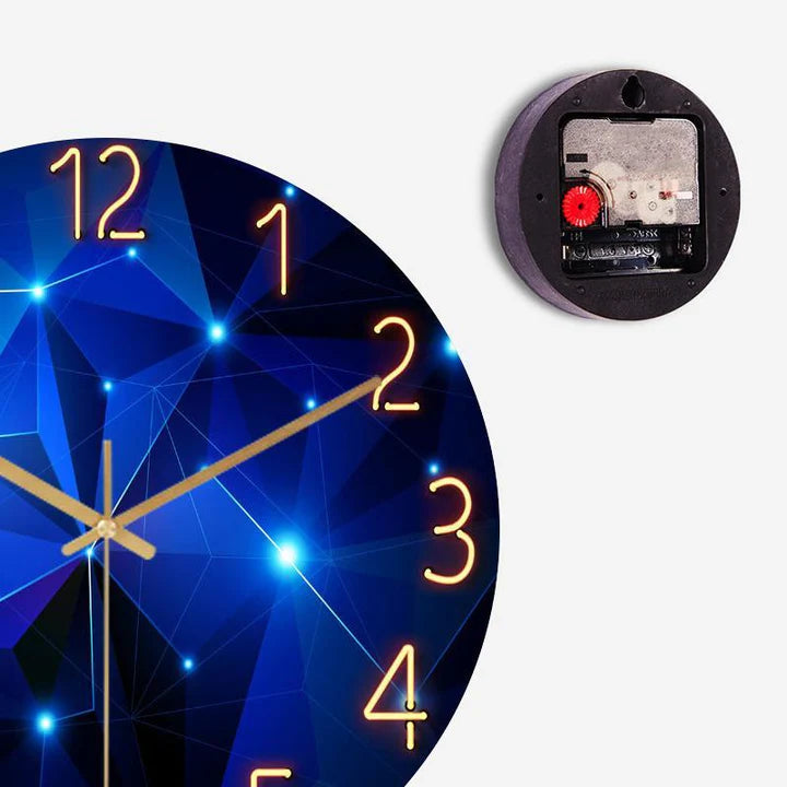 Horloge murale Crystal Bleu