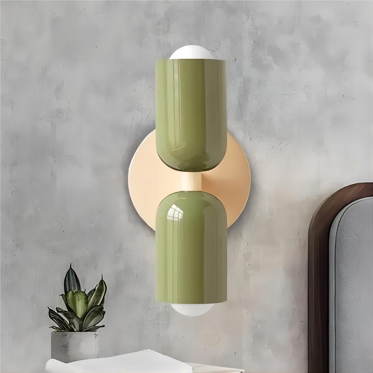Applique Murale LED Double Tête - Crème avec Options Multi-Couleurs