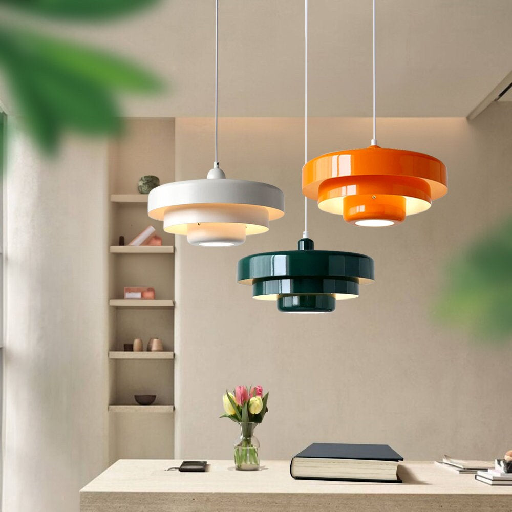 Lampe Suspension Vintage - Design Abat-Jour à 3 Couches