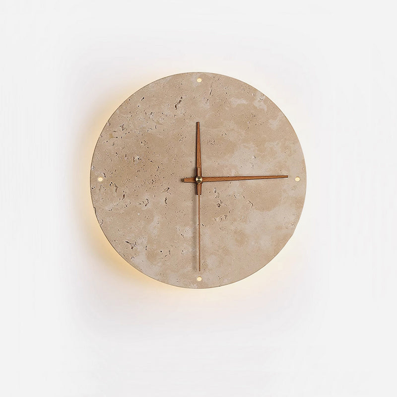 Horloge murale lumineuse en marbre