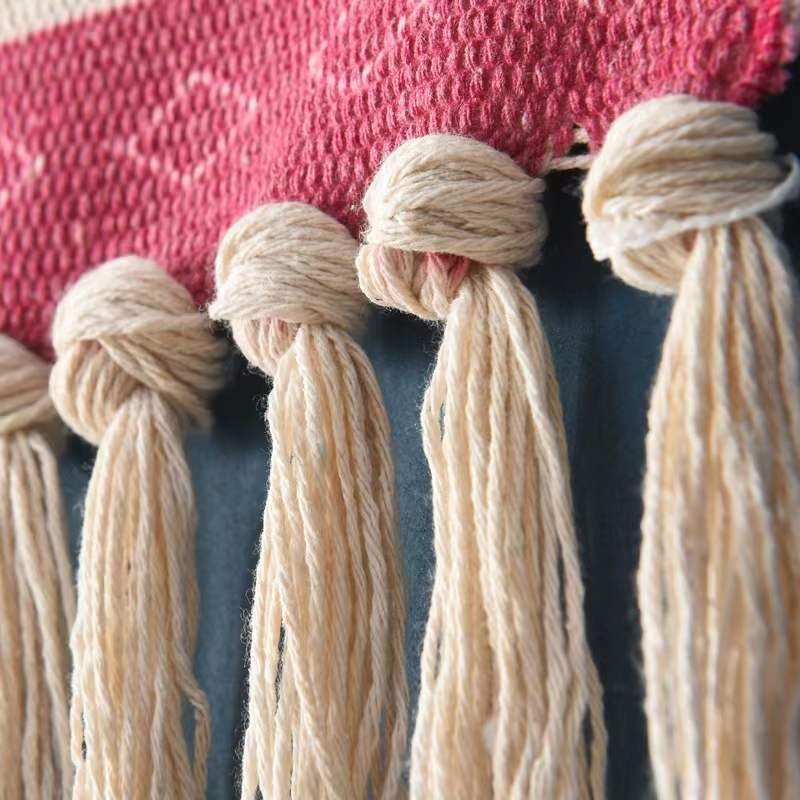 Tenture Murale en Macramé Coton Lin - Tapisseries Tissées à la Main
