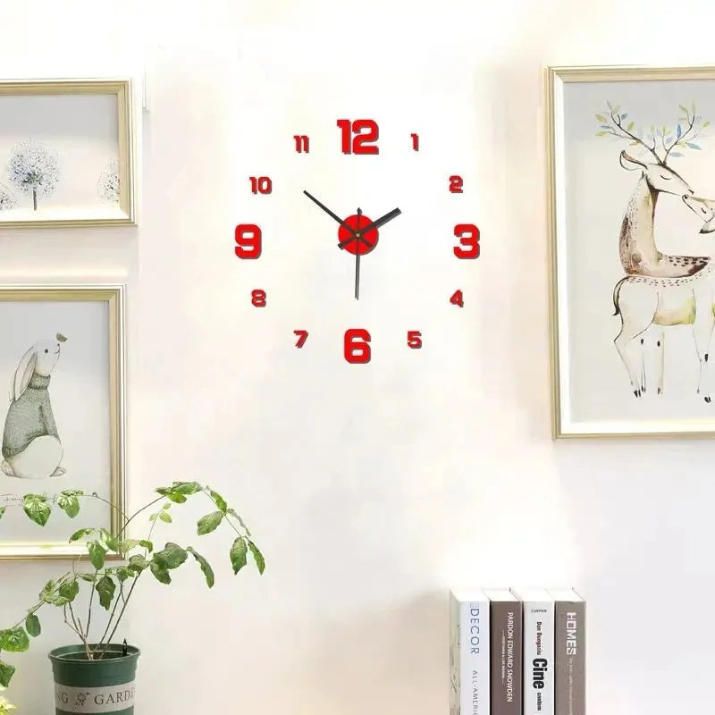 Horloge murale 3D sans cadre