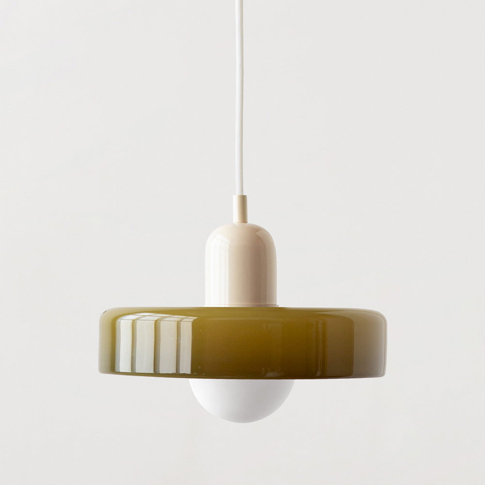 Lampe à suspension en verre Style Bauhaus Colorée