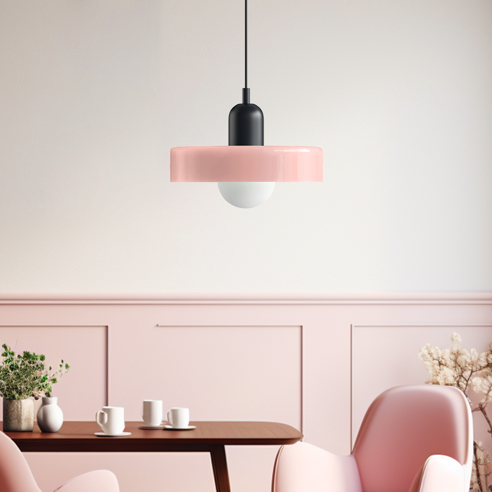 Lampe à suspension en verre Style Bauhaus Colorée