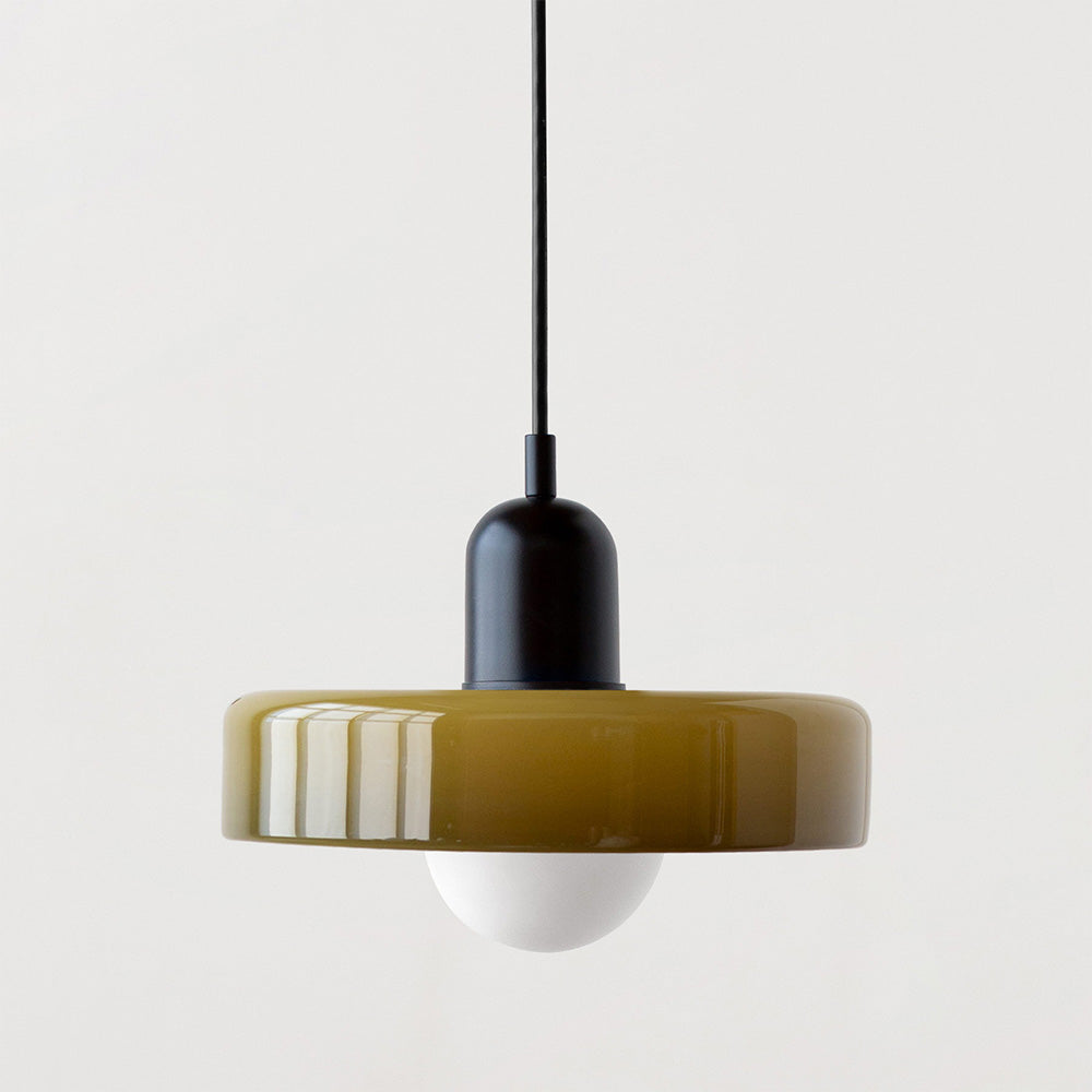 Lampe à suspension en verre Style Bauhaus Colorée