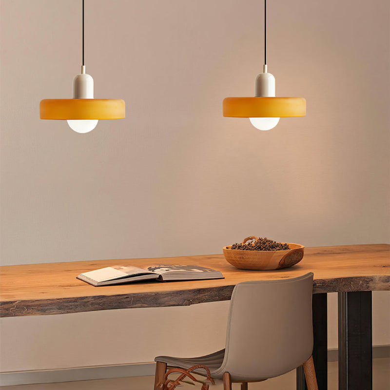 Lampe à suspension en verre Style Bauhaus Colorée