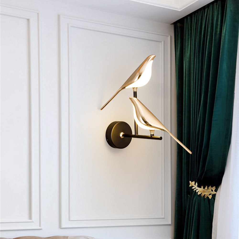 Applique Murale Premium avec Oiseau Doré