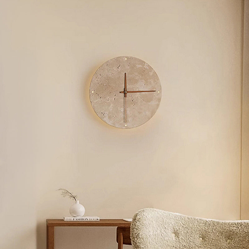 Horloge murale lumineuse en marbre