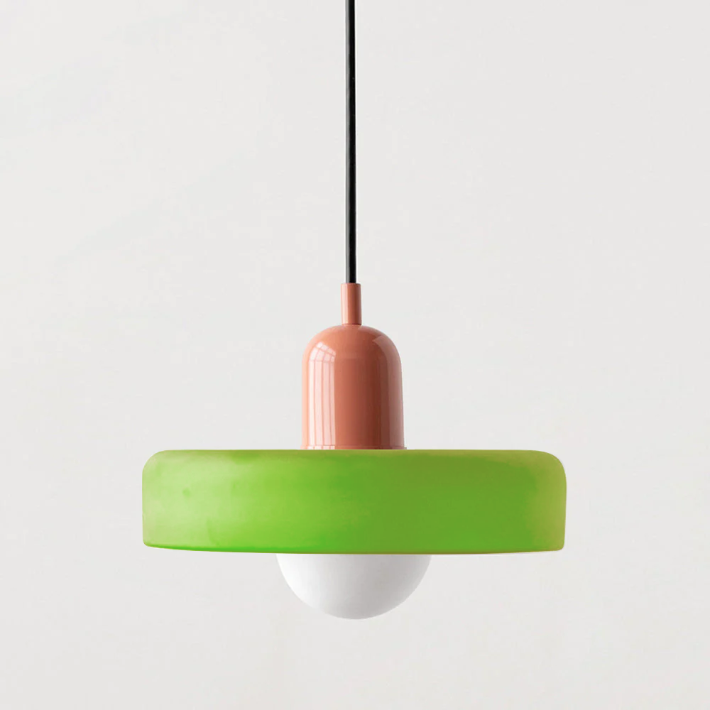 Lampe à suspension en verre Style Bauhaus Colorée