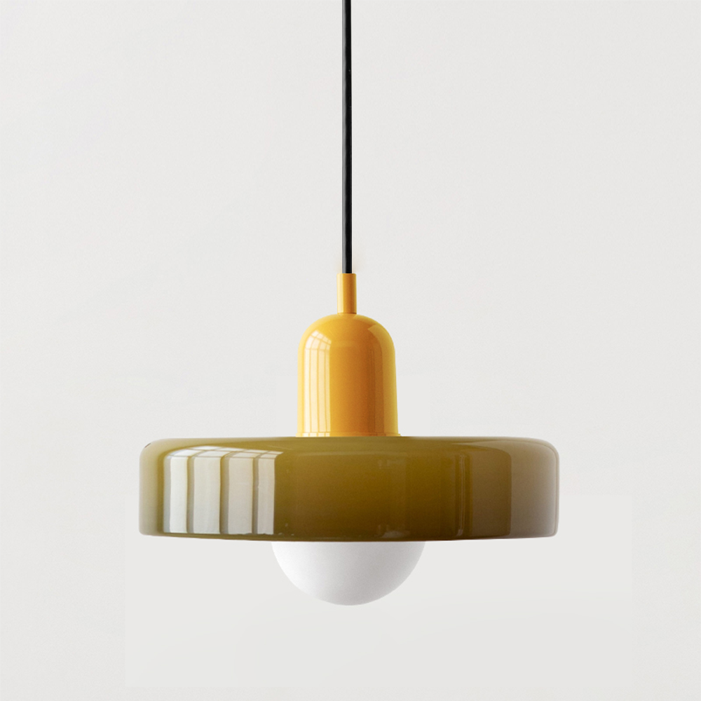 Lampe à suspension en verre Style Bauhaus Colorée