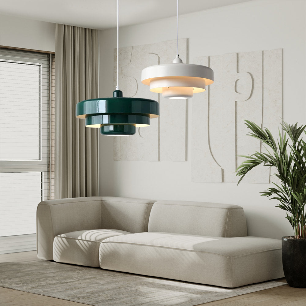 Lampe Suspension Vintage - Design Abat-Jour à 3 Couches