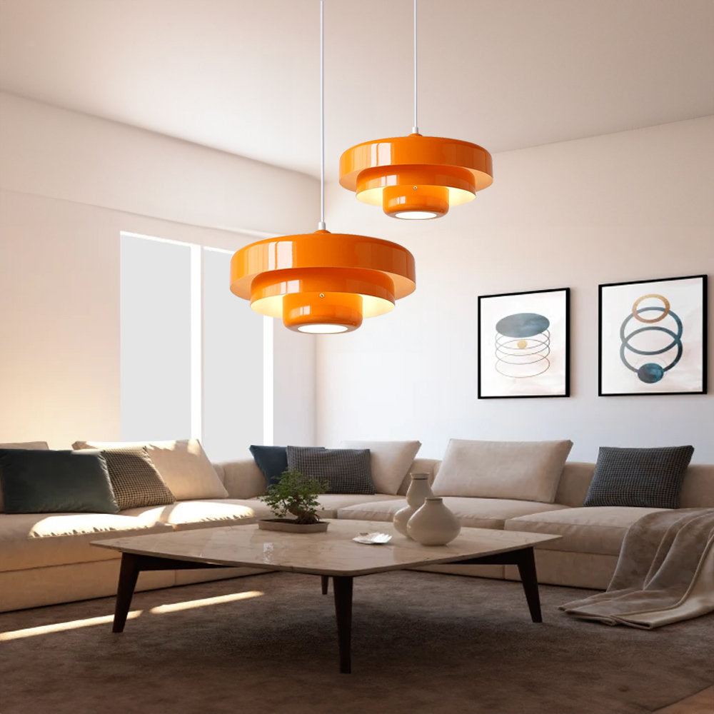 Lampe Suspension Vintage - Design Abat-Jour à 3 Couches