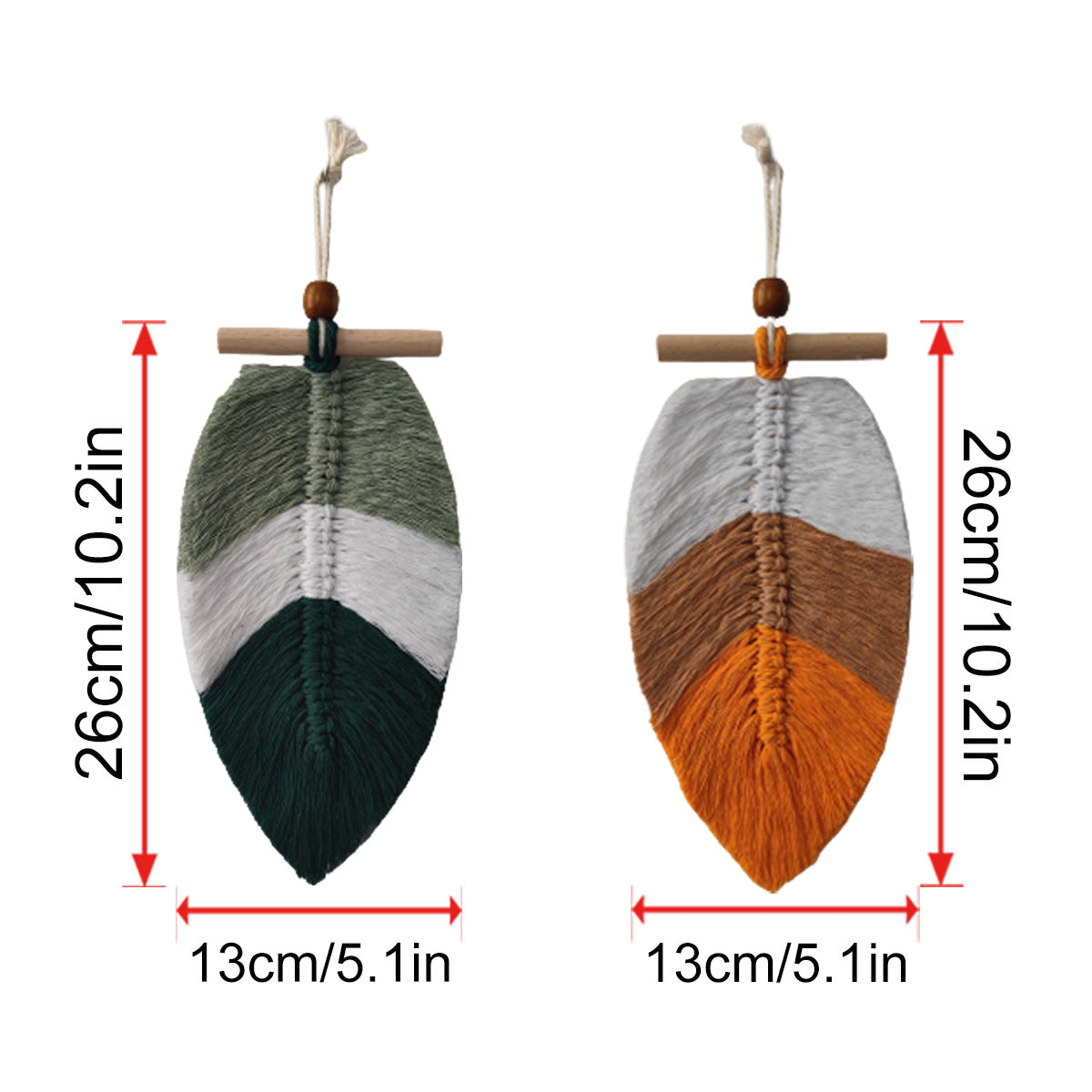 Lot d'ornements muraux en feuille tissée