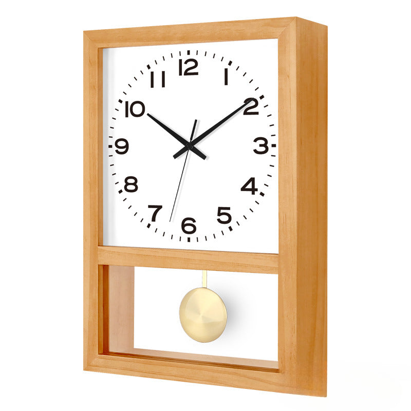 Horloge Murale Rétro Japonaise en Bois Massif
