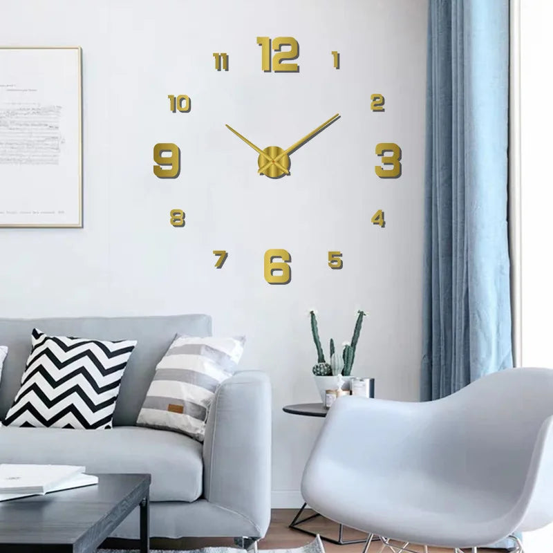 Horloge murale 3D sans cadre