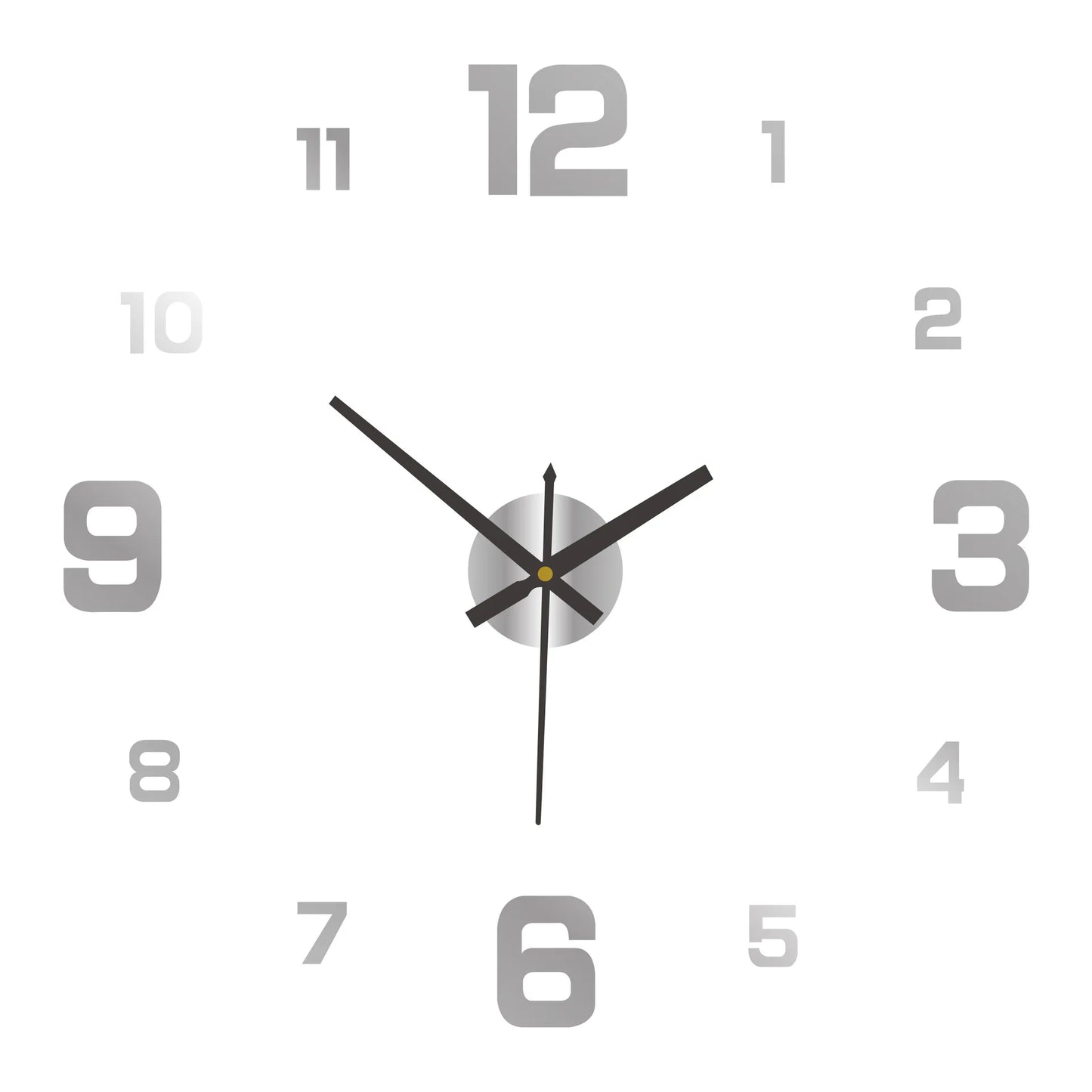 Horloge murale 3D sans cadre