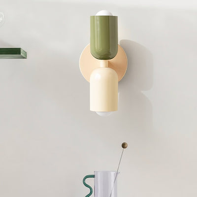 Applique Murale LED Double Tête - Crème avec Options Multi-Couleurs