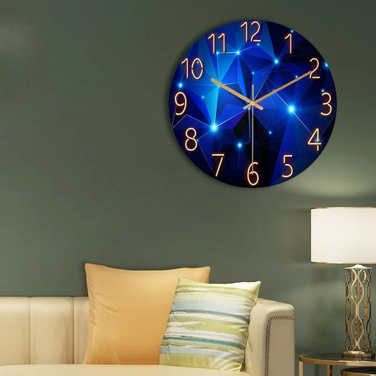 Horloge murale Crystal Bleu