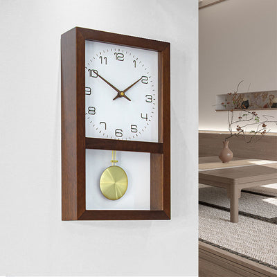 Horloge Murale Rétro Japonaise en Bois Massif