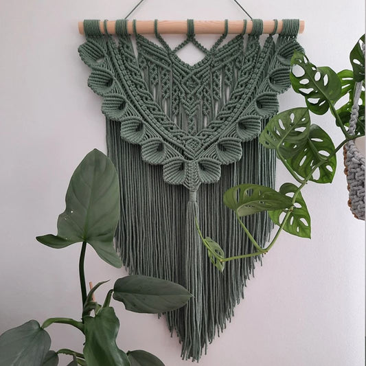 Décoration Murale Macramé Sélénia – Élégance et Artisanalité Réunie