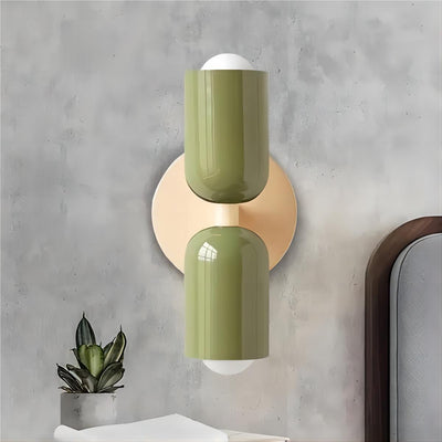 Applique Murale LED Double Tête - Crème avec Options Multi-Couleurs