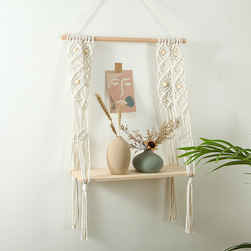 Étagère Murale en Macramé pour Plantes - Décoration Bohème Luxueuse