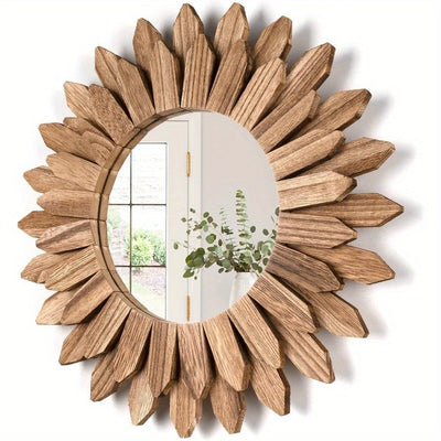 Miroir décoratif de ferme en bois rustique