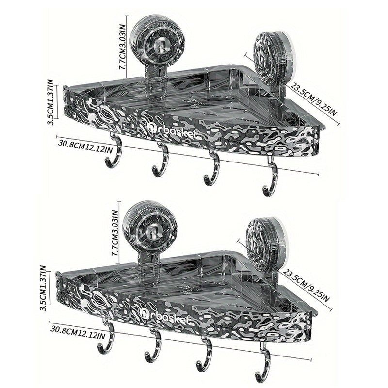 Étagère de Rangement Sans Perçage - Style Luxueux avec Ventouse