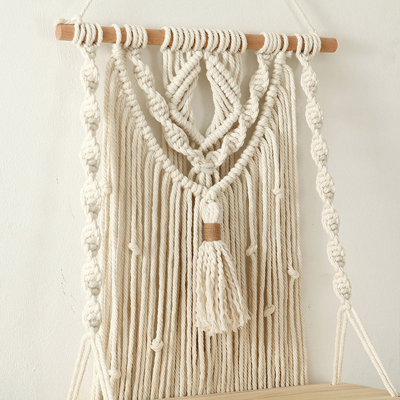 Étagère Murale en Macramé pour Plantes - Décoration Bohème Luxueuse