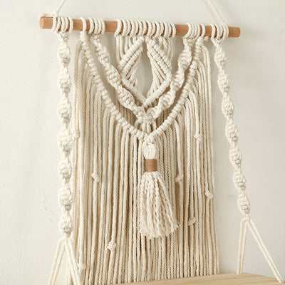 Étagère Murale en Macramé pour Plantes - Décoration Bohème Luxueuse