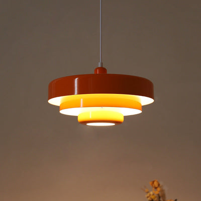 Lampe Suspension Vintage - Design Abat-Jour à 3 Couches