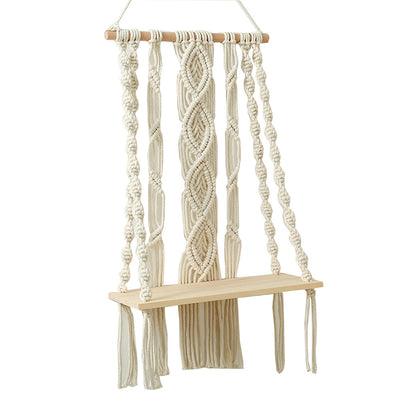 Étagère Murale en Macramé pour Plantes - Décoration Bohème Luxueuse