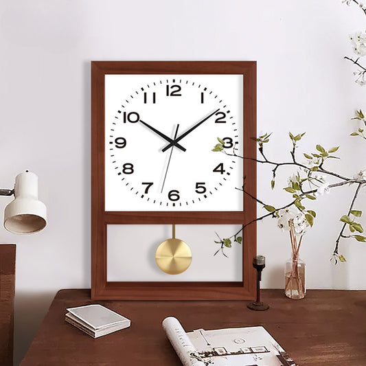 Horloge Murale Rétro Japonaise en Bois Massif