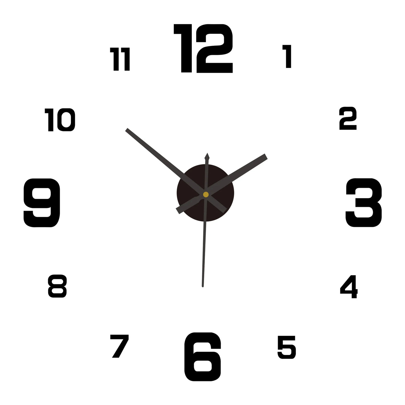 Horloge murale 3D sans cadre