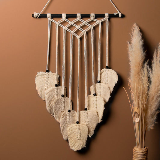 Décoration Murale Macramé Safari Lin (H68 cm)
