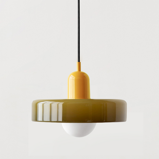Lampe à suspension en verre Style Bauhaus Colorée
