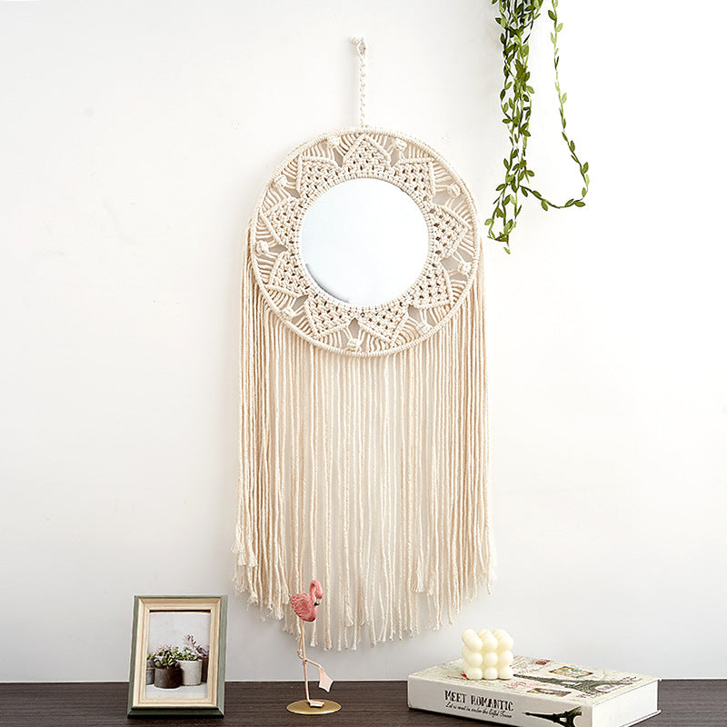 Miroir coton tissé à la main style nordique