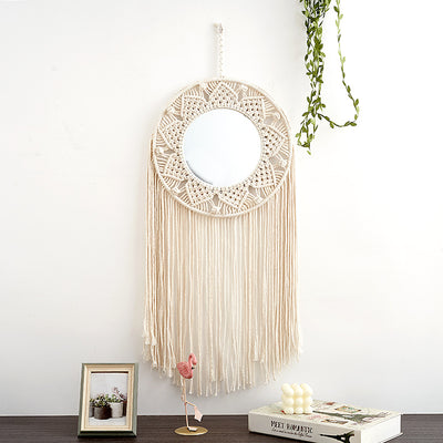 Miroir coton tissé à la main style nordique
