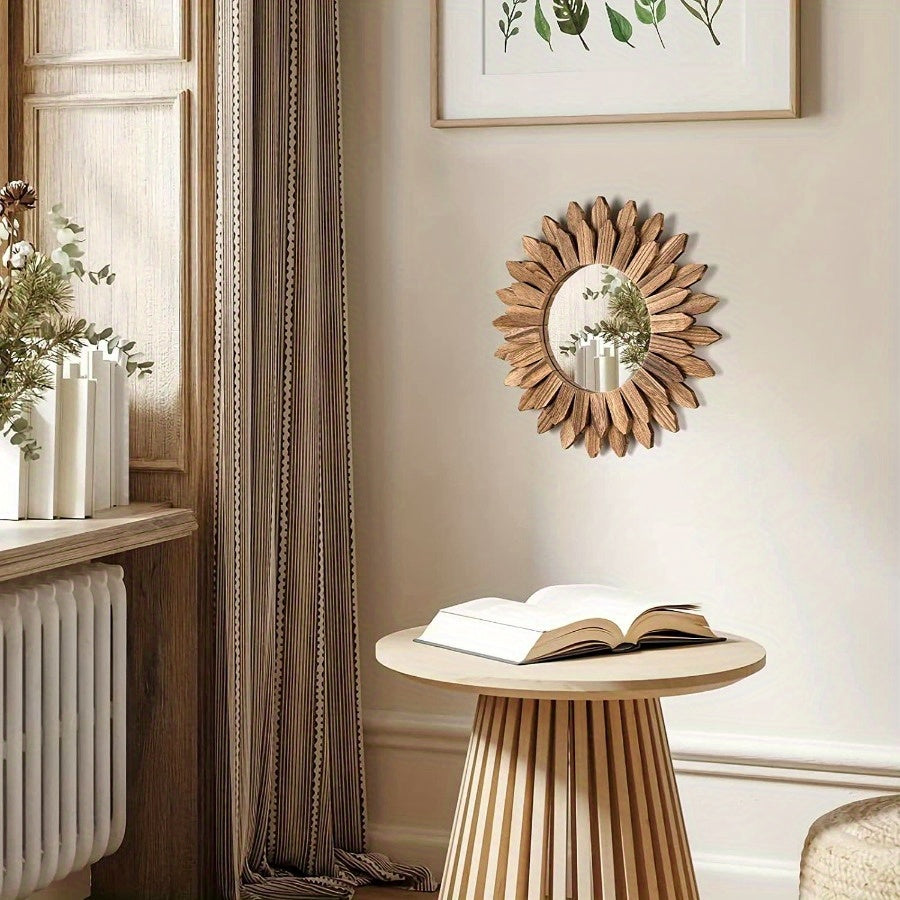 Miroir décoratif de ferme en bois rustique