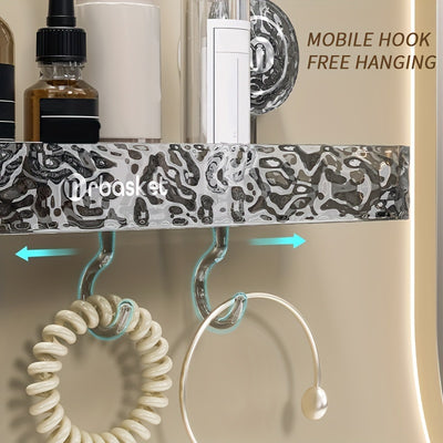 Étagère de Rangement Sans Perçage - Style Luxueux avec Ventouse