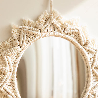 Miroirs décoratifs nordiques en macramé
