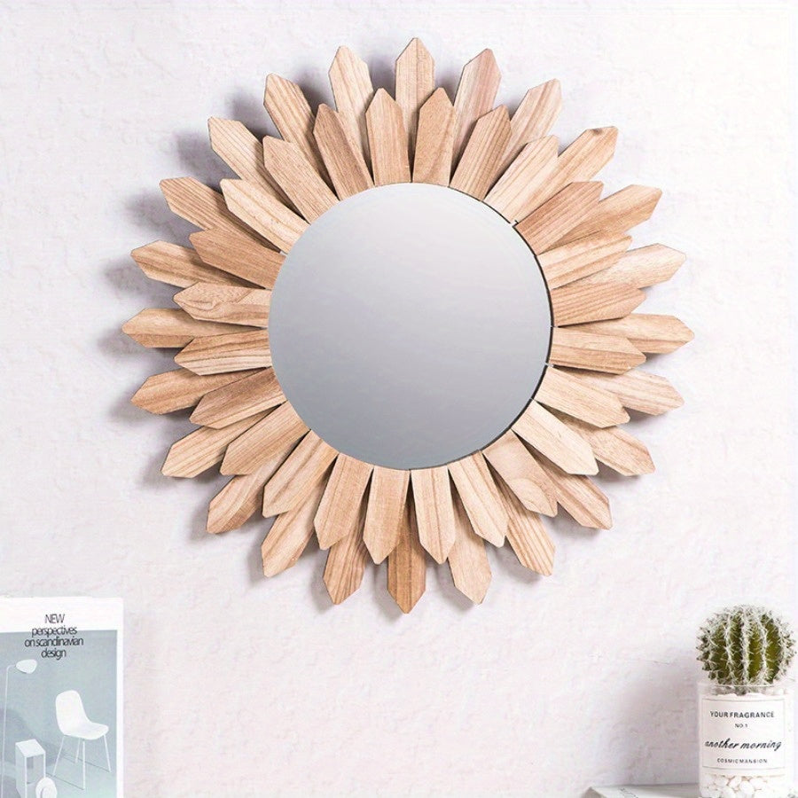 Miroir décoratif de ferme en bois rustique