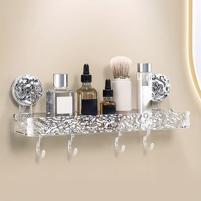 Étagère de Rangement Sans Perçage - Style Luxueux avec Ventouse