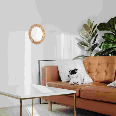 Miroir mural en rotin nordique